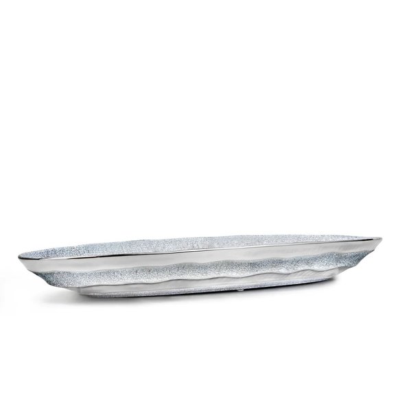 Palmero Rippled Silver Collection - Lacuna Serving Plate - Picture 2 of 4